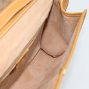 GUCCI Micro GG Shoulder Bag PVC Leather Beige Gold Auth BA14009-18