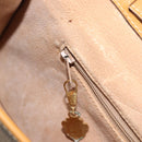 GUCCI Micro GG Shoulder Bag PVC Leather Beige Gold Auth BA14009-20