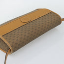 GUCCI Micro GG Shoulder Bag PVC Leather Beige Gold Auth BA14009-6
