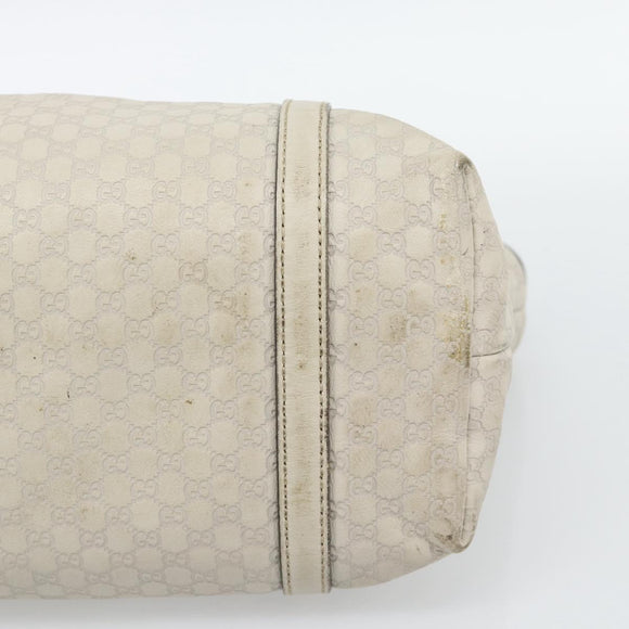 GUCCI GuccissimaGG Tote Bag Leather White Gold 336776 Auth BA14010