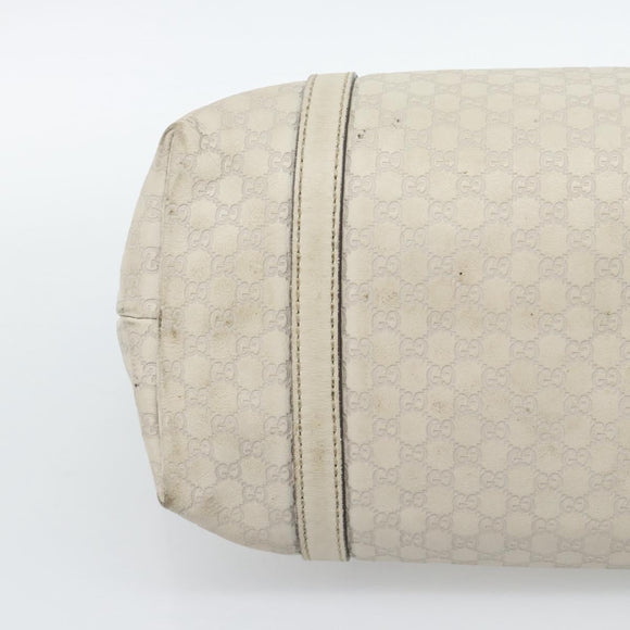 GUCCI GuccissimaGG Tote Bag Leather White Gold 336776 Auth BA14010