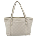 GUCCI GuccissimaGG Tote Bag Leather White Gold 336776 Auth BA14010-2
