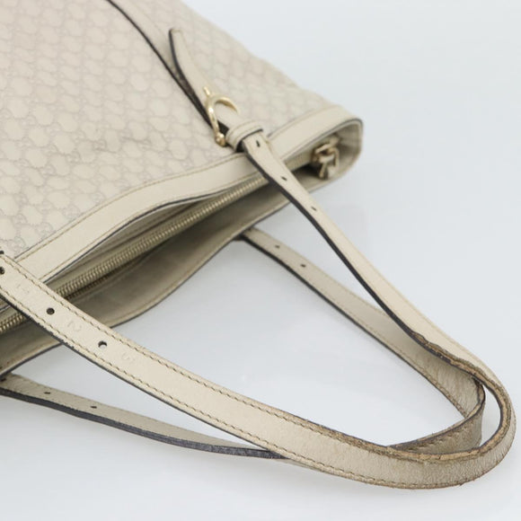 GUCCI GuccissimaGG Tote Bag Leather White Gold 336776 Auth BA14010
