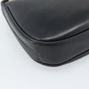 GUCCI Horsebit Shoulder Bag Leather Black Gold Auth BA14011A-16