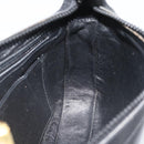 GUCCI Horsebit Shoulder Bag Leather Black Gold Auth BA14011A-17