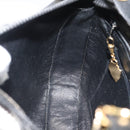 GUCCI Horsebit Shoulder Bag Leather Black Gold Auth BA14011A-18