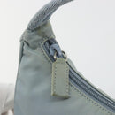 PRADA Hand Pouch Nylon Light Blue Silver Auth BA14013A-17