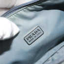 PRADA Hand Pouch Nylon Light Blue Silver Auth BA14013A-10