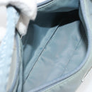 PRADA Hand Pouch Nylon Light Blue Silver Auth BA14013A-11