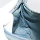 PRADA Hand Pouch Nylon Light Blue Silver Auth BA14013A-19