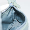 PRADA Hand Pouch Nylon Light Blue Silver Auth BA14013A-20