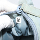 PRADA Hand Pouch Nylon Light Blue Silver Auth BA14013A-12