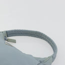 PRADA Hand Pouch Nylon Light Blue Silver Auth BA14013A-8