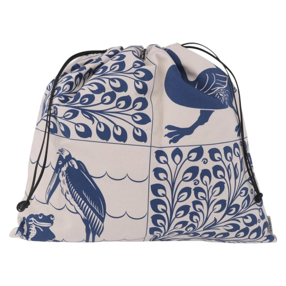 LOEWE William De Morgan Drawstring Bag Canvas Blue Auth BA14014M