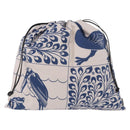 LOEWE William De Morgan Drawstring Bag Canvas Blue Auth BA14014M-13