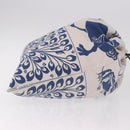 LOEWE William De Morgan Drawstring Bag Canvas Blue Auth BA14014M-3