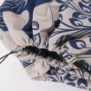 LOEWE William De Morgan Drawstring Bag Canvas Blue Auth BA14014M-6
