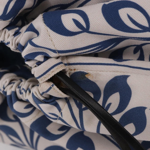 LOEWE William De Morgan Drawstring Bag Canvas Blue Auth BA14014M