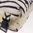CHANEL Chanel Sports Shoulder Bag Reversible White Zebra CC Auth BA14015-15