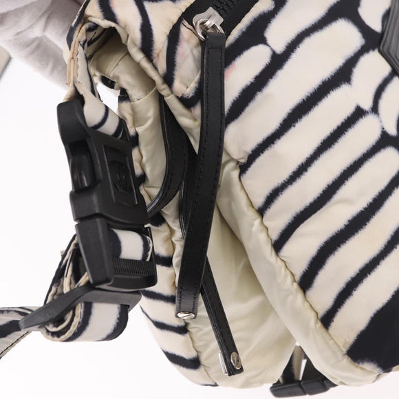 CHANEL Chanel Sports Shoulder Bag Reversible White Zebra CC Auth BA14015