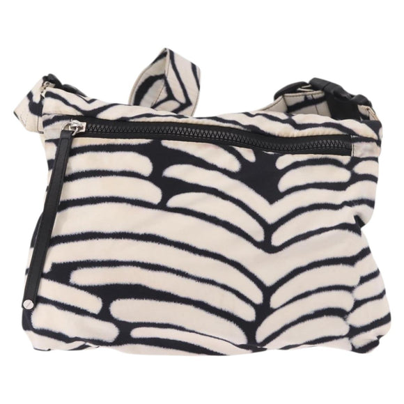 CHANEL Chanel Sports Shoulder Bag Reversible White Zebra CC Auth BA14015