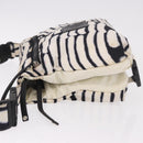 CHANEL Chanel Sports Shoulder Bag Reversible White Zebra CC Auth BA14015-5