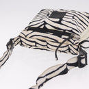CHANEL Chanel Sports Shoulder Bag Reversible White Zebra CC Auth BA14015-7