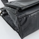 CHANEL Tote Bag Patent Black Gold CC Auth BA14016-16