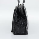 CHANEL Tote Bag Patent Black Gold CC Auth BA14016-4
