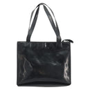CHANEL Tote Bag Patent Black CC Auth BA14017-13