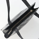 CHANEL Tote Bag Patent Black CC Auth BA14017-6