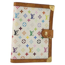 LOUIS VUITTON Monogram Multicolor Agenda PM White R20896 LV Auth BA14021-1