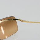 CELINE C Macadam Rimless Sunglasses Metal Brown Gold Auth BA14022V-9