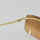 CELINE C Macadam Rimless Sunglasses Metal Brown Gold Auth BA14022V-10