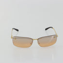 CELINE C Macadam Rimless Sunglasses Metal Brown Gold Auth BA14022V-13
