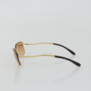 CELINE C Macadam Rimless Sunglasses Metal Brown Gold Auth BA14022V-3