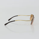 CELINE C Macadam Rimless Sunglasses Metal Brown Gold Auth BA14022V-4