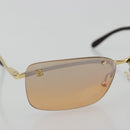CELINE C Macadam Rimless Sunglasses Metal Brown Gold Auth BA14022V-5