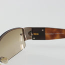 CHANEL Sunglasses Plastic Brown Silver CC Auth BA14023-10