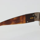 CHANEL Sunglasses Plastic Brown Silver CC Auth BA14023-11