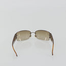 CHANEL Sunglasses Plastic Brown Silver CC Auth BA14023-3
