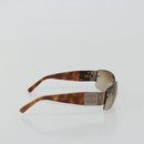 CHANEL Sunglasses Plastic Brown Silver CC Auth BA14023-5
