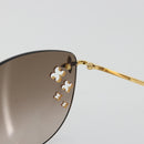 LOUIS VUITTON Desmayo Cat Eye Sunglasses Metal Brown Gold Z0051U Auth BA14024M-14