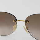 LOUIS VUITTON Desmayo Cat Eye Sunglasses Metal Brown Gold Z0051U Auth BA14024M-9