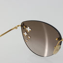 LOUIS VUITTON Desmayo Cat Eye Sunglasses Metal Brown Gold Z0051U Auth BA14024M-15