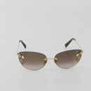 LOUIS VUITTON Desmayo Cat Eye Sunglasses Metal Brown Gold Z0051U Auth BA14024M-13