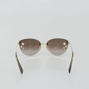 LOUIS VUITTON Desmayo Cat Eye Sunglasses Metal Brown Gold Z0051U Auth BA14024M-2