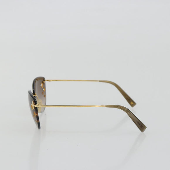 LOUIS VUITTON Desmayo Cat Eye Sunglasses Metal Brown Gold Z0051U Auth BA14024M