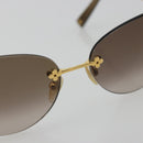 LOUIS VUITTON Desmayo Cat Eye Sunglasses Metal Brown Gold Z0051U Auth BA14024M-7