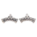 BOTTEGA VENETA INTRECCIATO Cuffs & Cuff Case Silver Ag925 Auth BA14025V-15